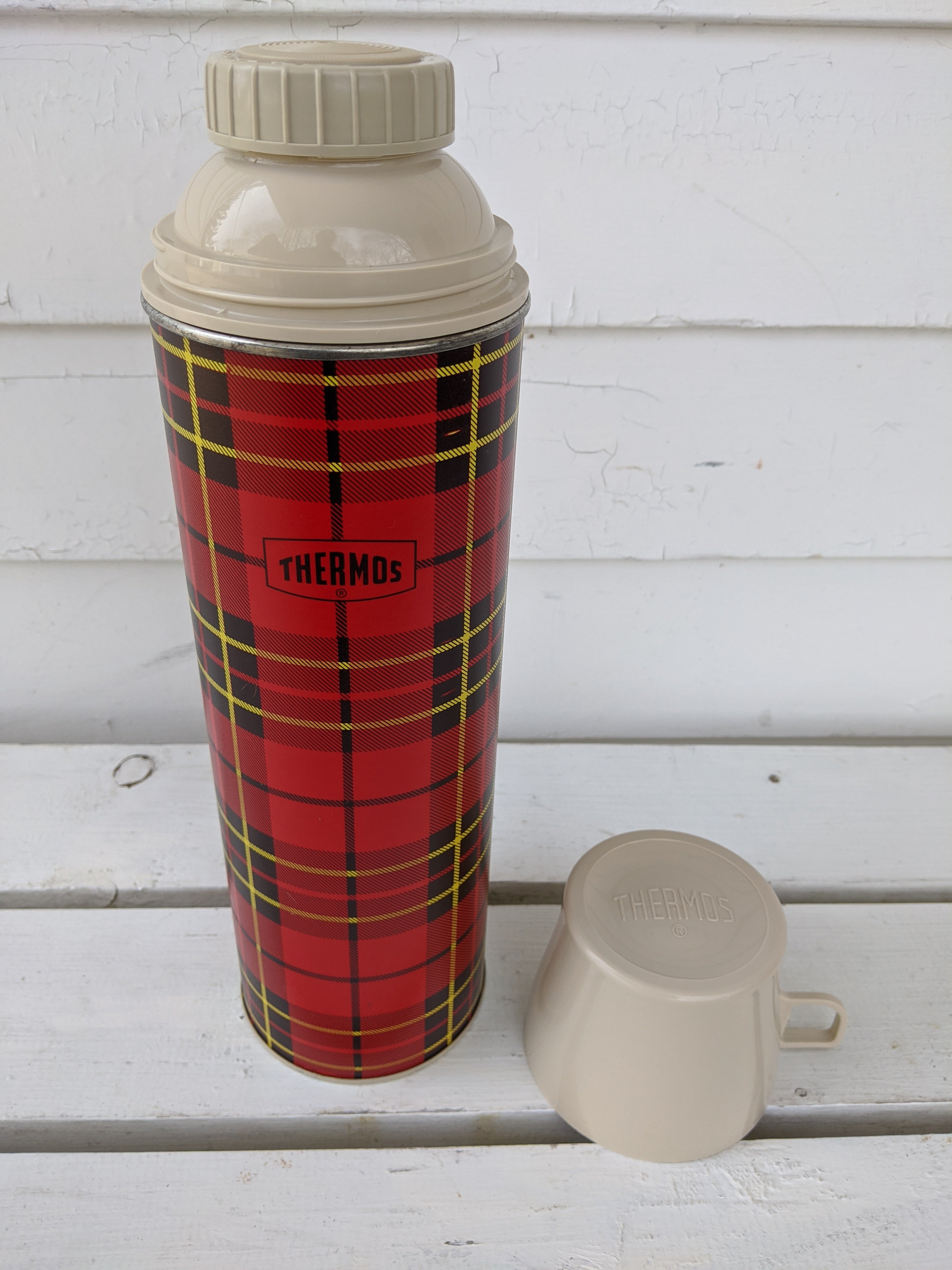 Vintage Plaid Thermos