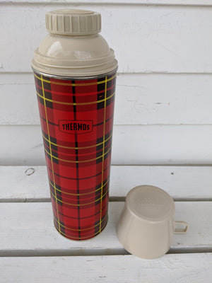 Vintage Plaid Thermos