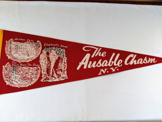 New York Ausable Chasm Vintage Pennant