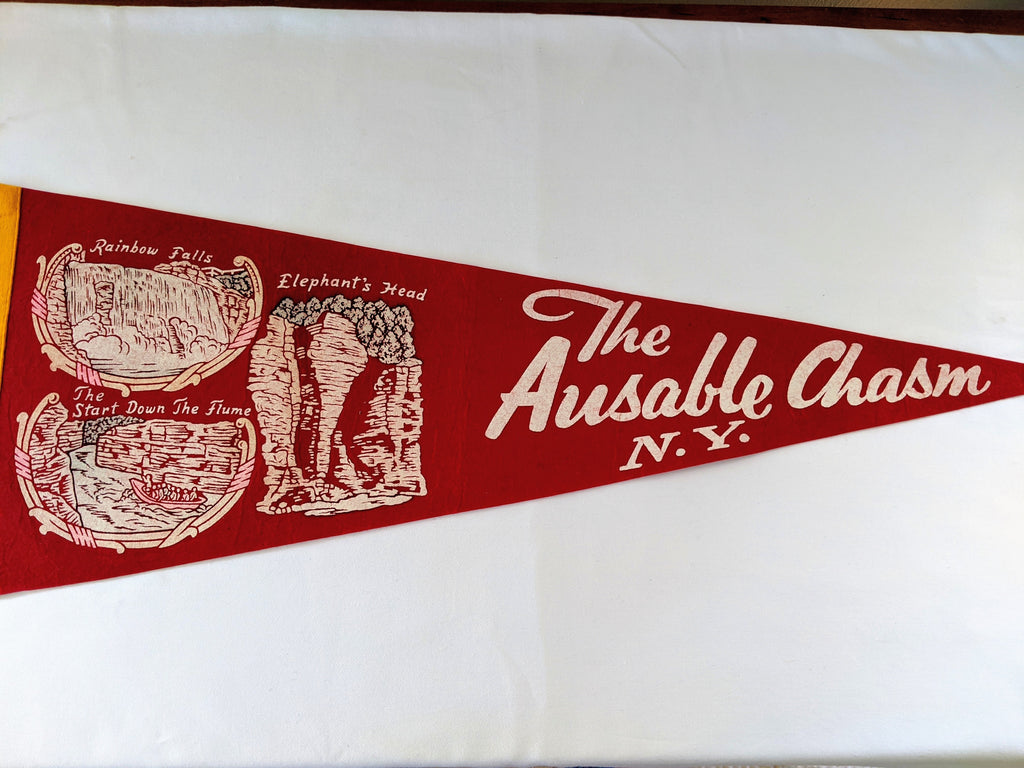 New York Ausable Chasm Vintage Pennant