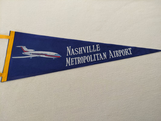 Vintage Nashville metropolitan airport pennant