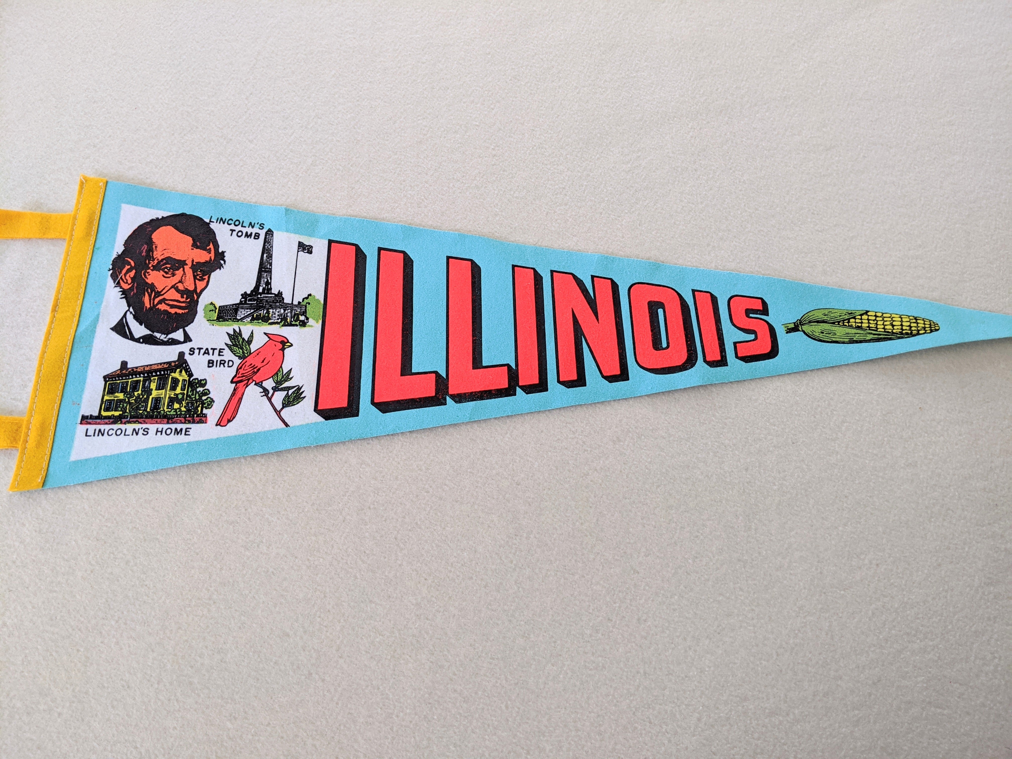 Illinois vintage pennant