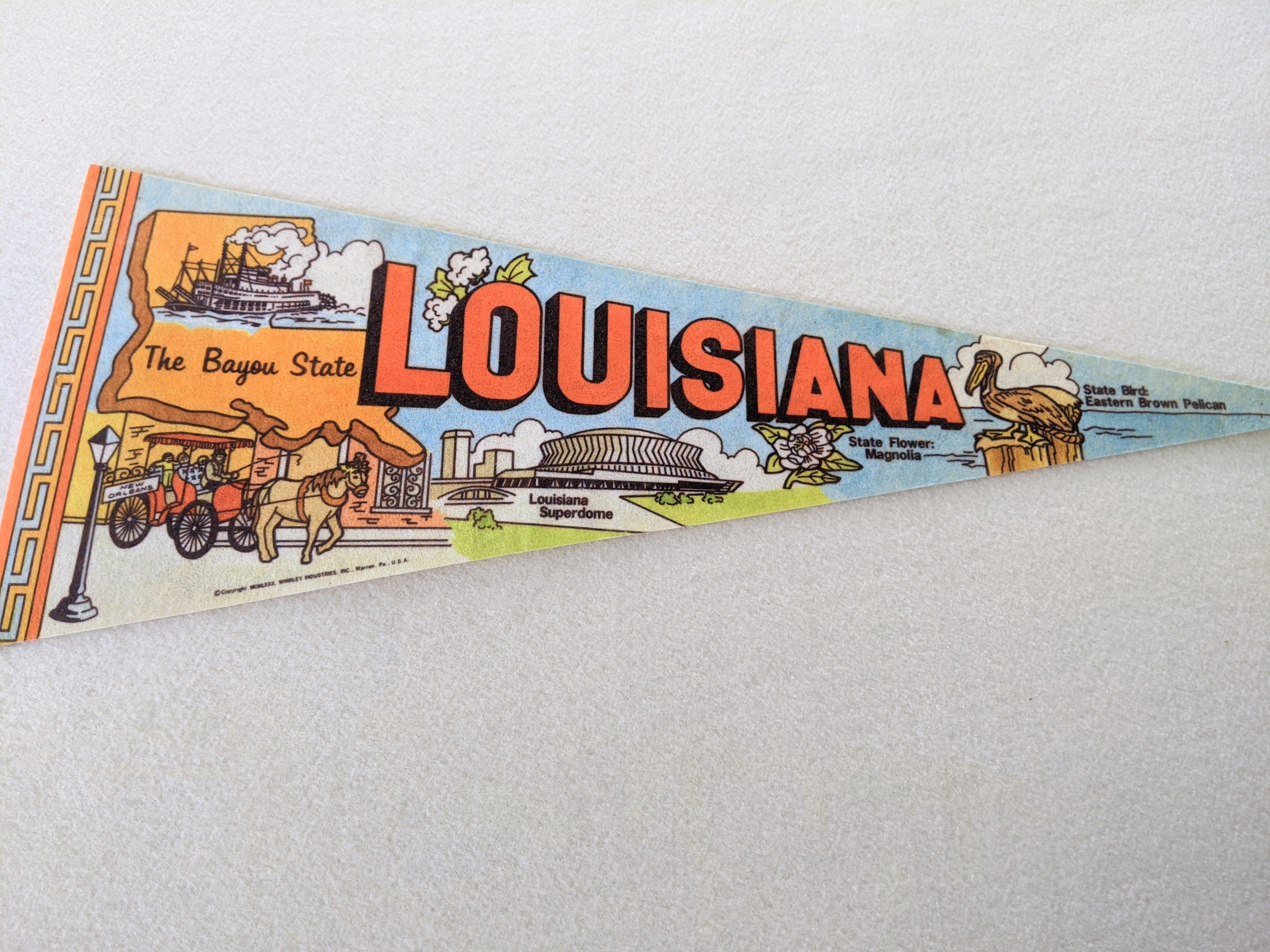 Louisiana vintage pennant