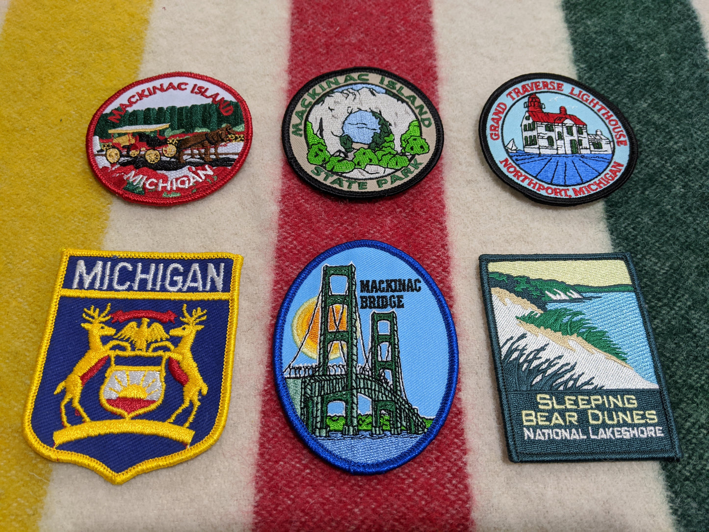 Camp vintage blanket pillow