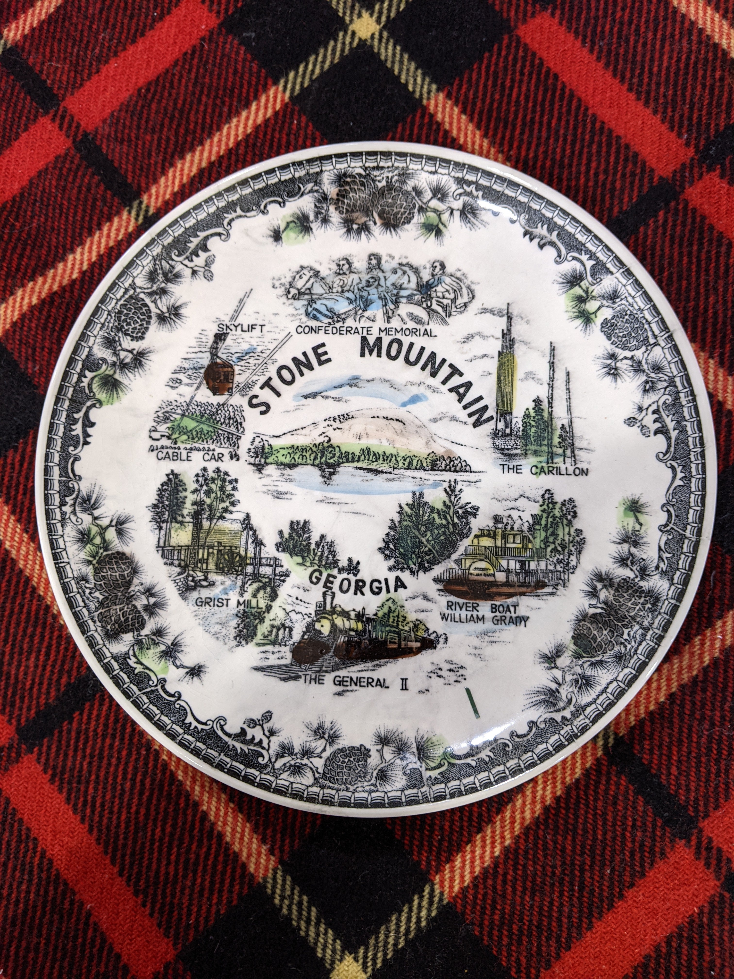 Georgia Stone mountain vintage plate