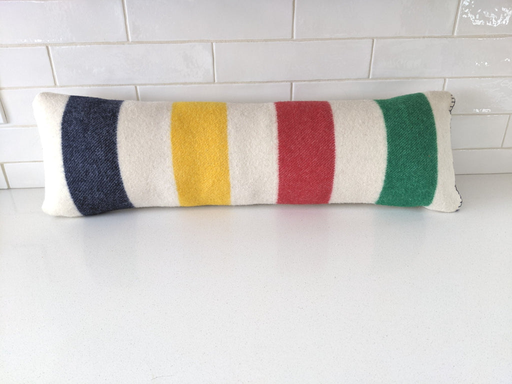 Blanket pillow from Hudson Bay blanket