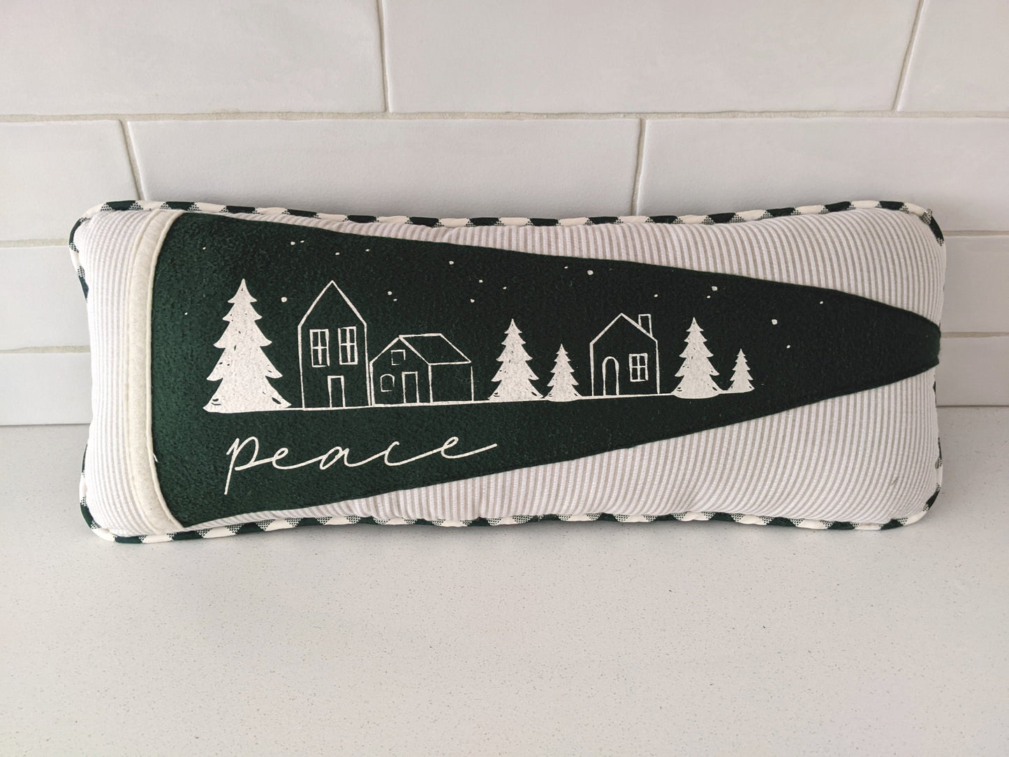 Christmas Peace pennant pillow