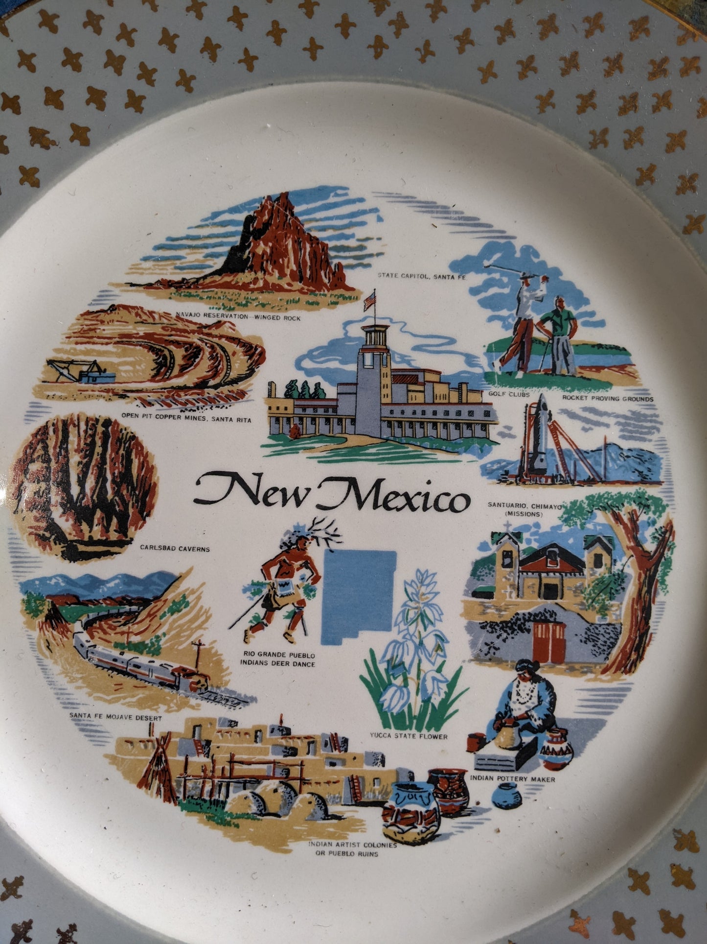 New Mexico vintage state plate