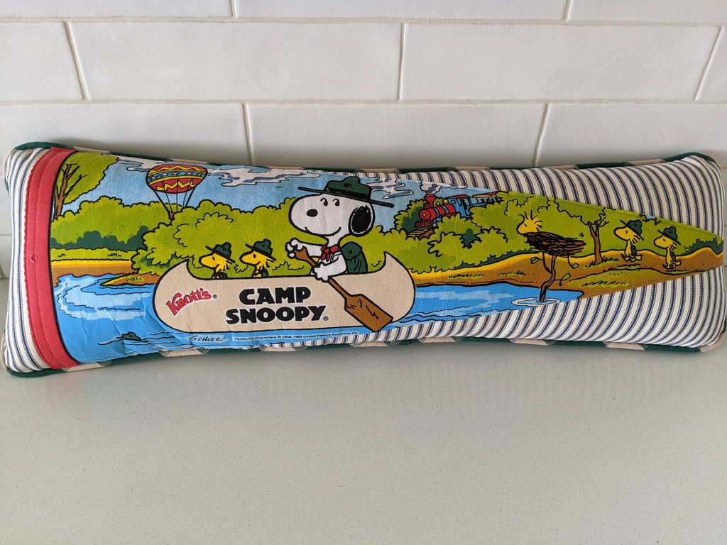 Camp Snoopy vintage pennant pillow